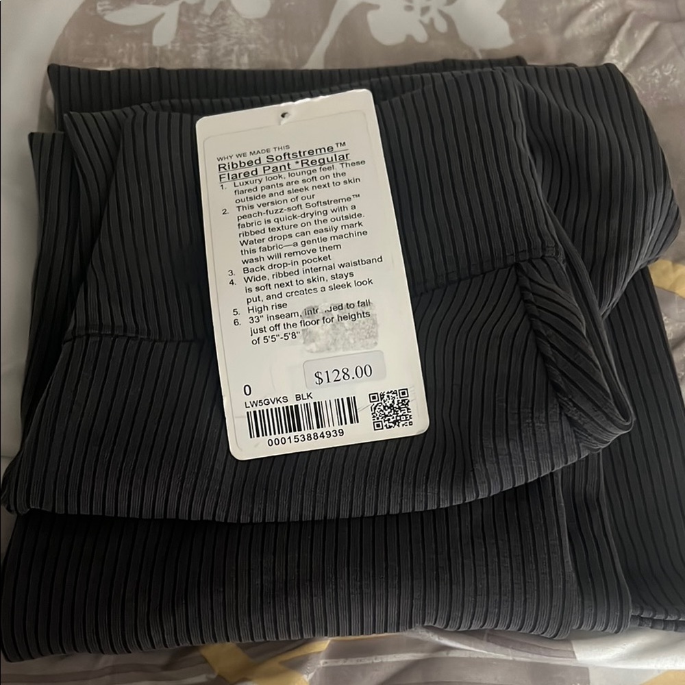 lululemon athletica Black Ribbed Softstreme Flared Pants - Picture 6 of 6